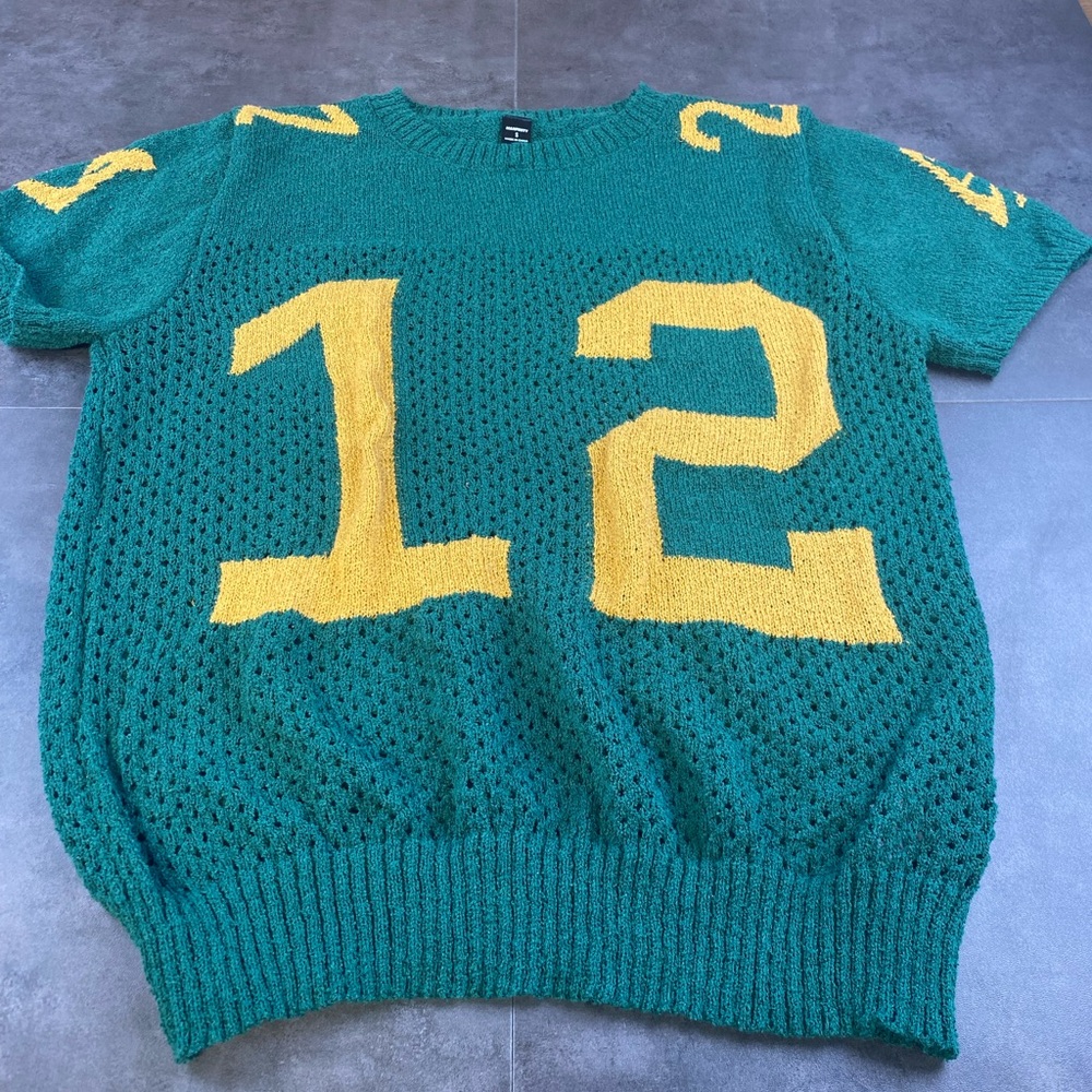 Women’s Manfinity #12 Aaron Rogers Green Bay “inspired” Sweater‎ size Small